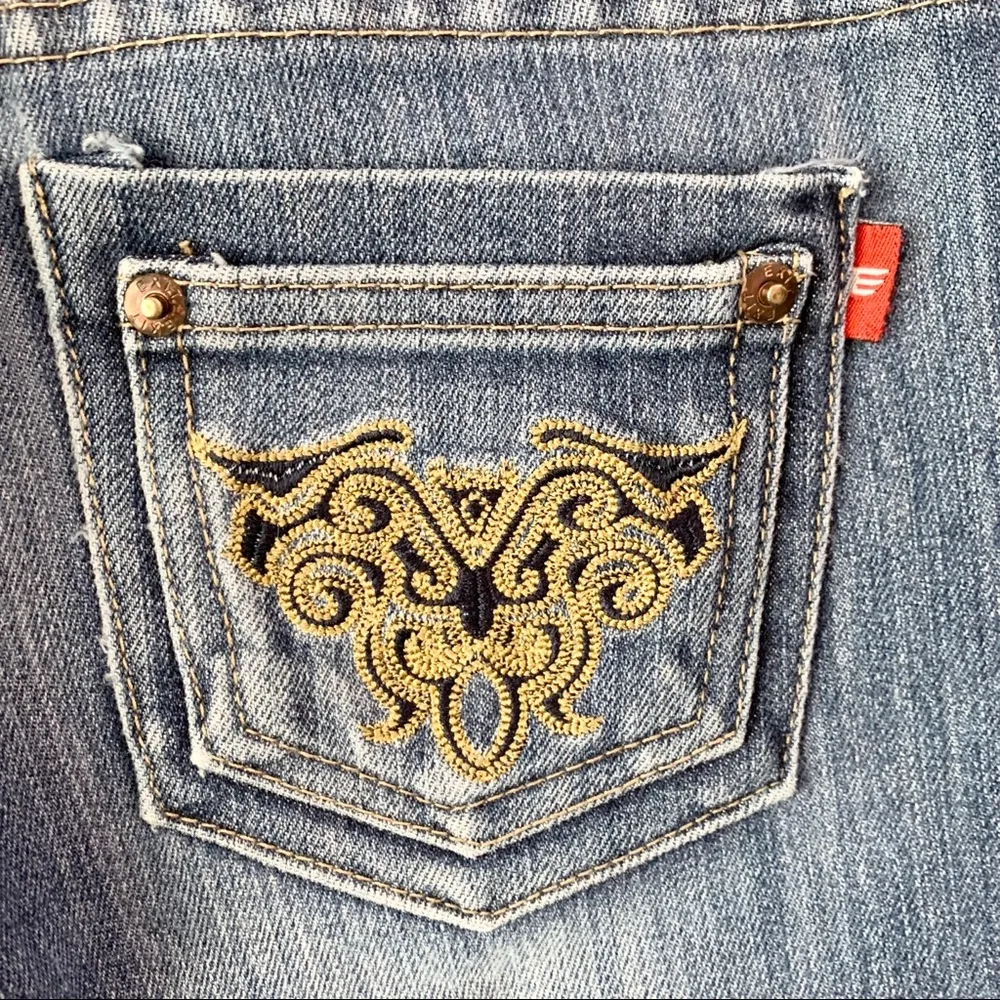 EXIT Medium Wash Denim Bermuda Jean Shorts Size 25 - Image 8