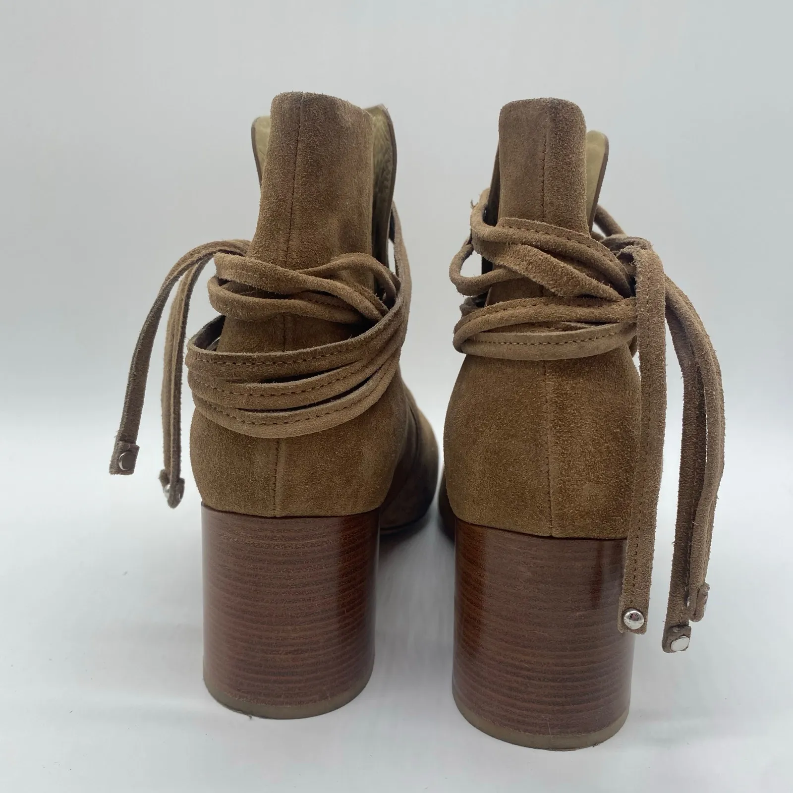 Rag & Bone Dalia II Brown Camel Suede Ankle Boots Bootie Women's size 36.5 / 6 - Image 5