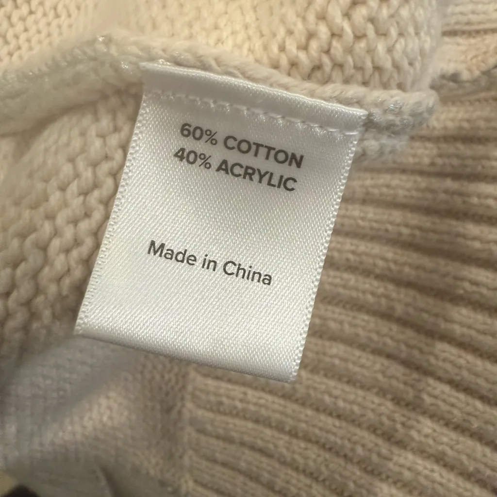 EVEREVE Aspen Metallic Silver Oatmeal Knit Hoodie Pullover Sweater size Small - Image 10