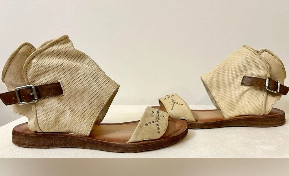 Miz Mooz Women’s Forge Leather Studded Gladiator Sandals in Stone Size 38 - Image 9