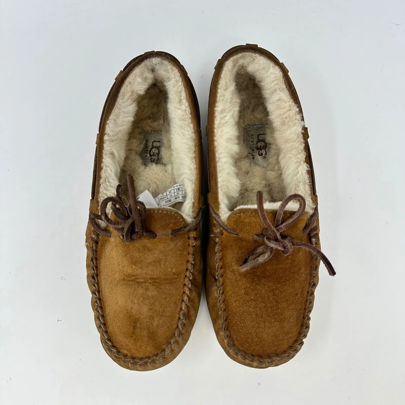 Ugg Australia Dakota Moccasin Shearling Lined Slipper Chestnut Brown Size 7‎ - Image 3