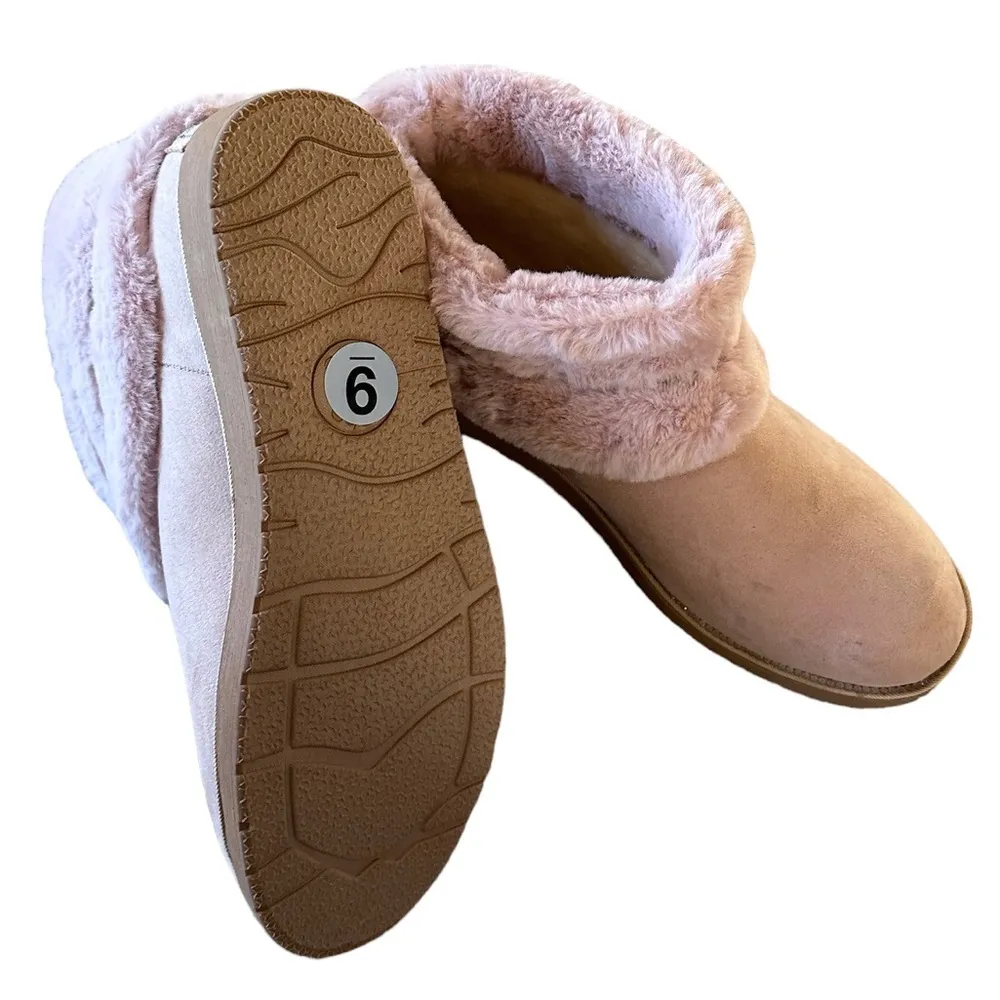 NEW BEBE SOFT FUR LINED NAYELI BOOTS IN COLOR BLUSH SUDETTE - Image 9