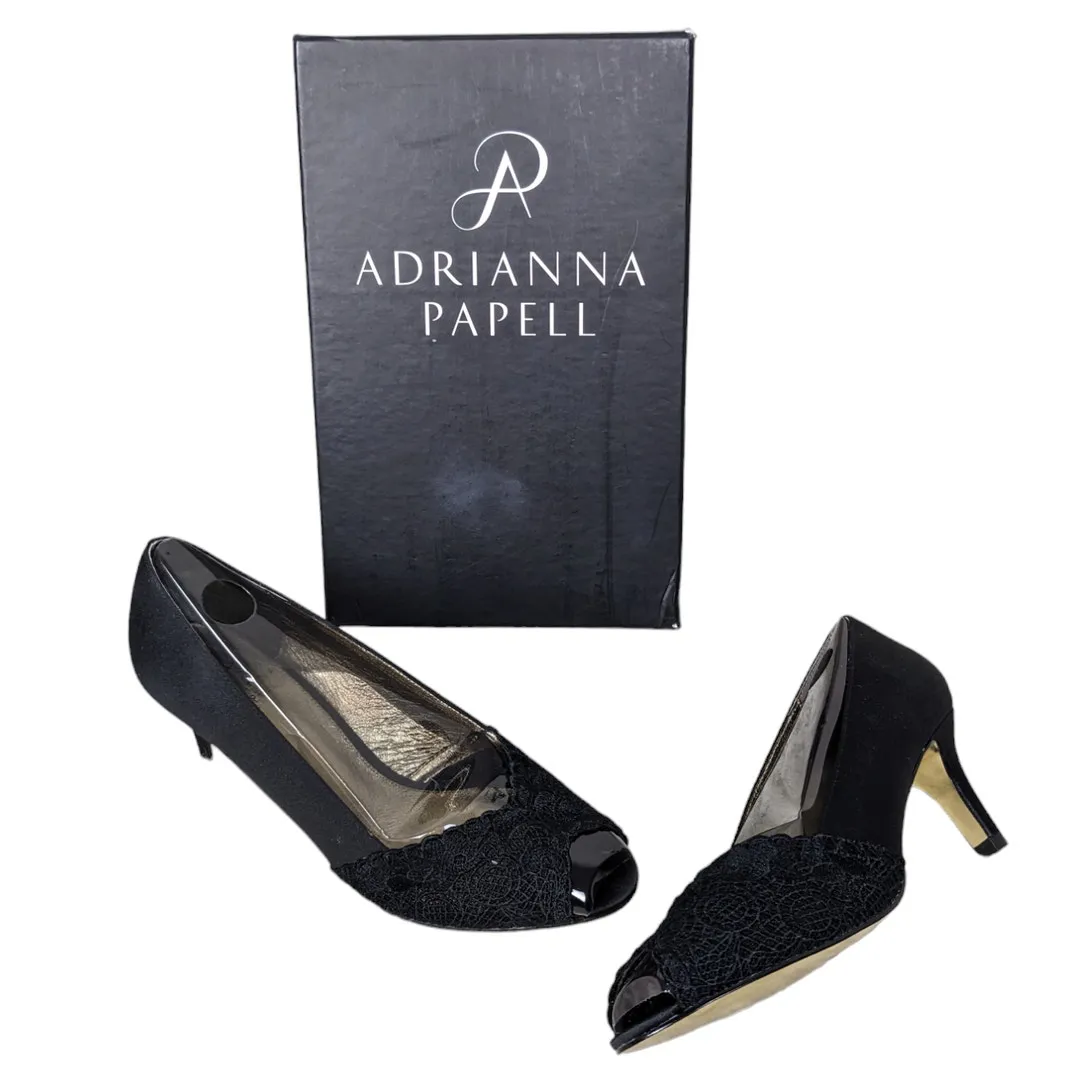 Adrianna Papell Jude Satin & Lace Peep Toe Mid-Heel Pumps 7.5W NEW - Image 14