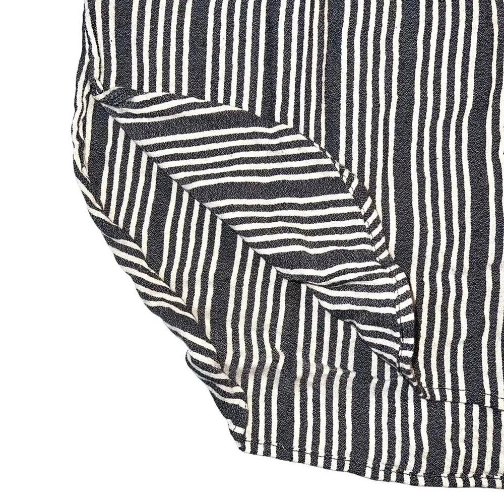 Ann Taylor LOFT Womens Tunic Dress Striped Belted Short Sleeves Pullover XS - Image 7