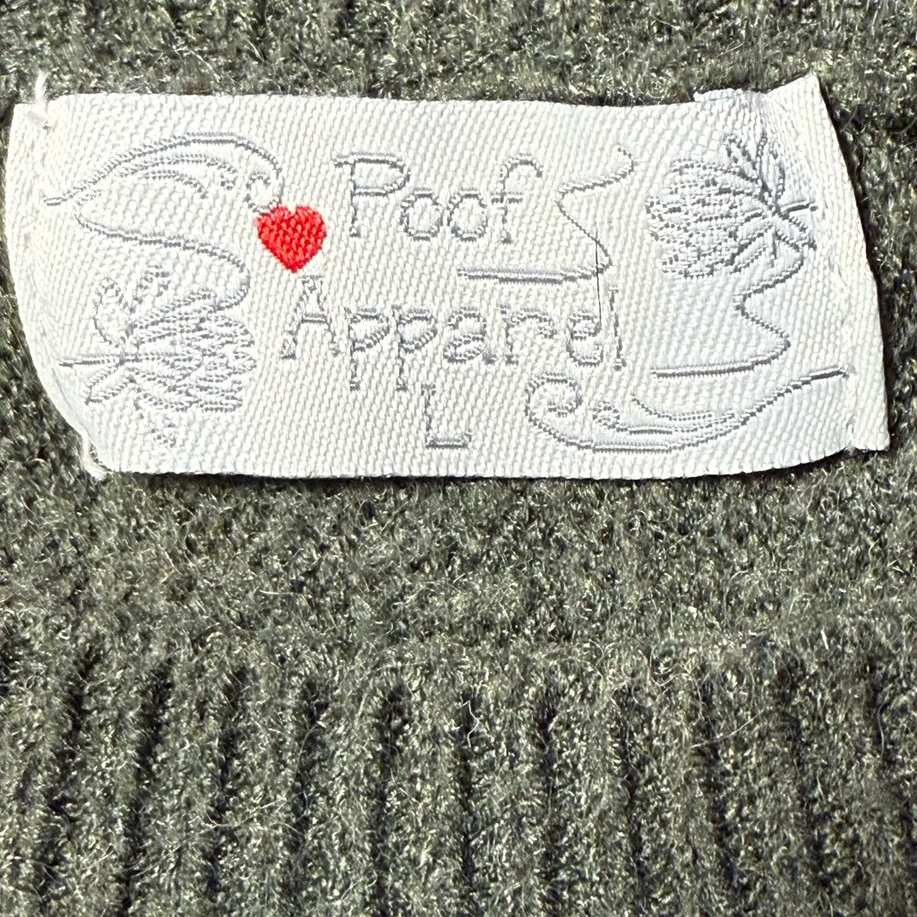 Poof! Olive Button-Accent Sweater Size Large - Image 2