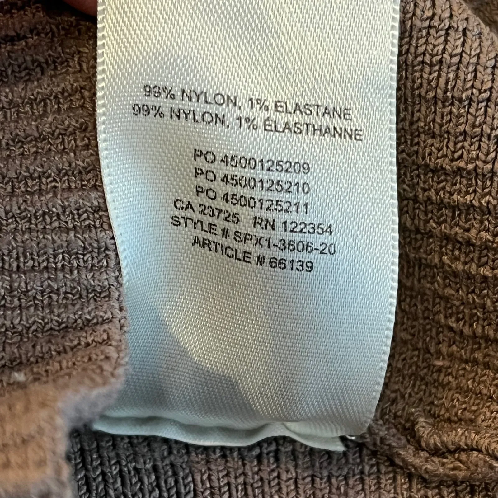 Babaton Aritizia Small Ribbed Knit Crop Tank Top Brown Scoop Neck Sleeveless - Image 4