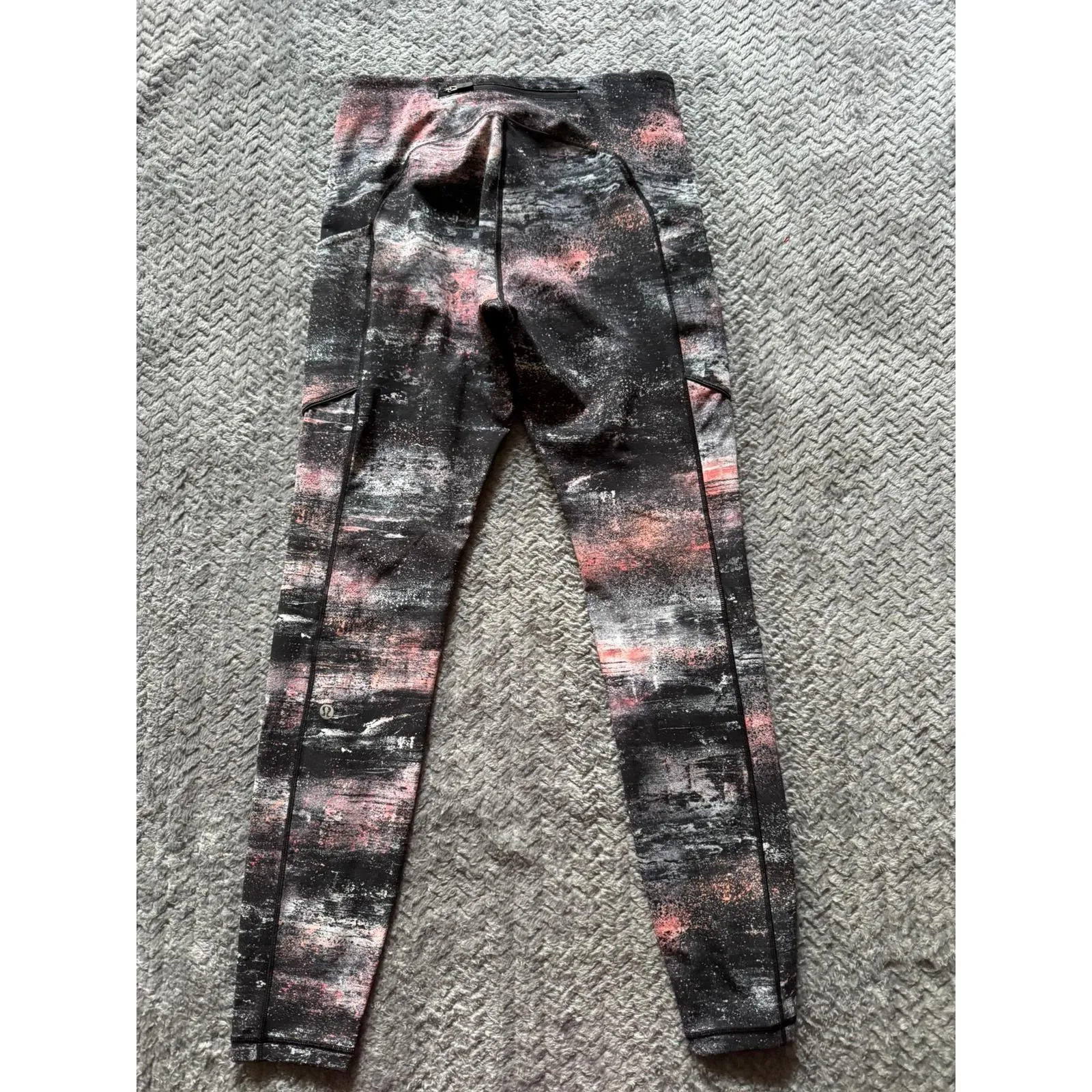Lululemon Women's Speed Up HR Run Leggings 25" Pockets Abstract Print Size 6‎ - Image 4