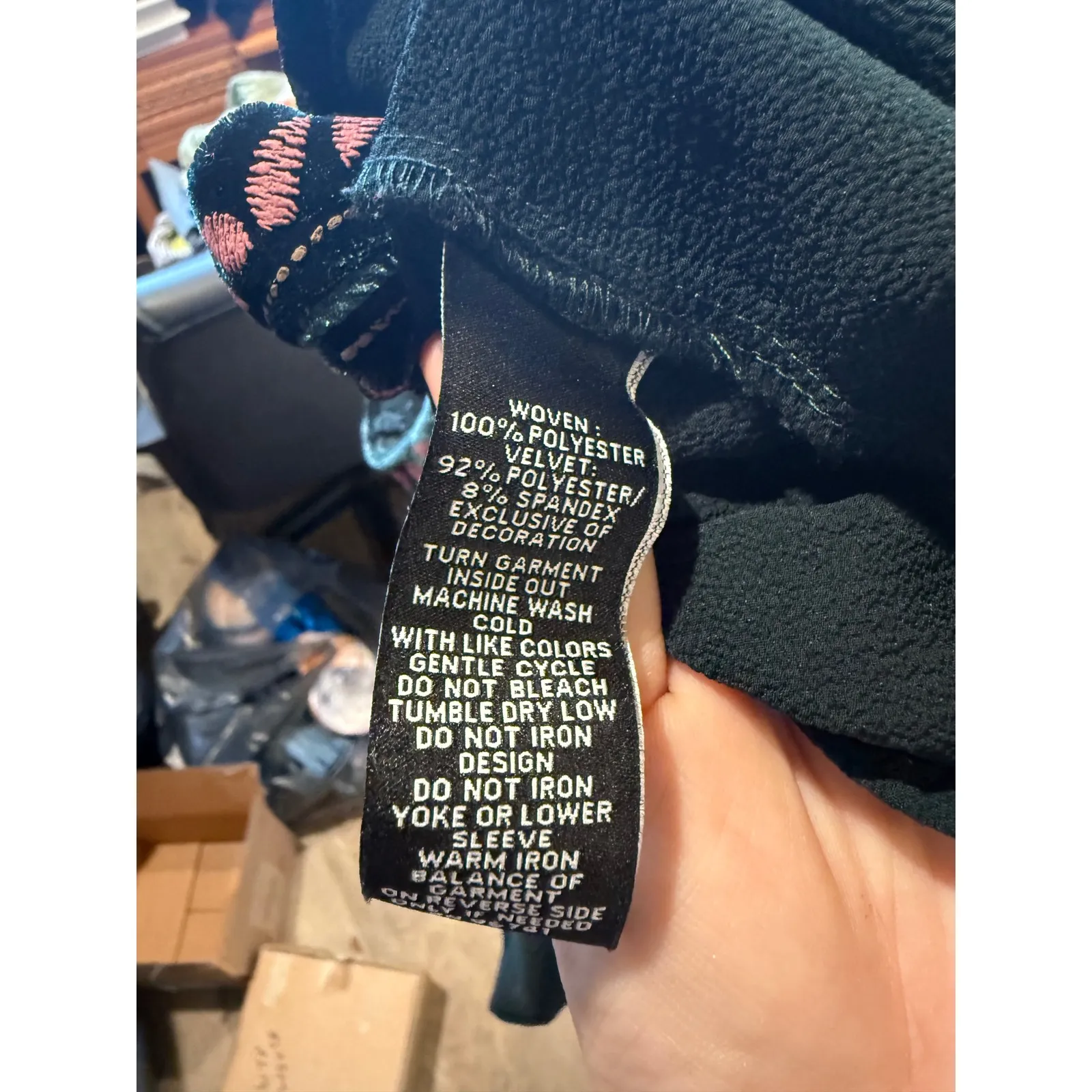 Women's Dark Green Embroidered Tassel Boho Babydoll Dress Long Sleeve - Image 3