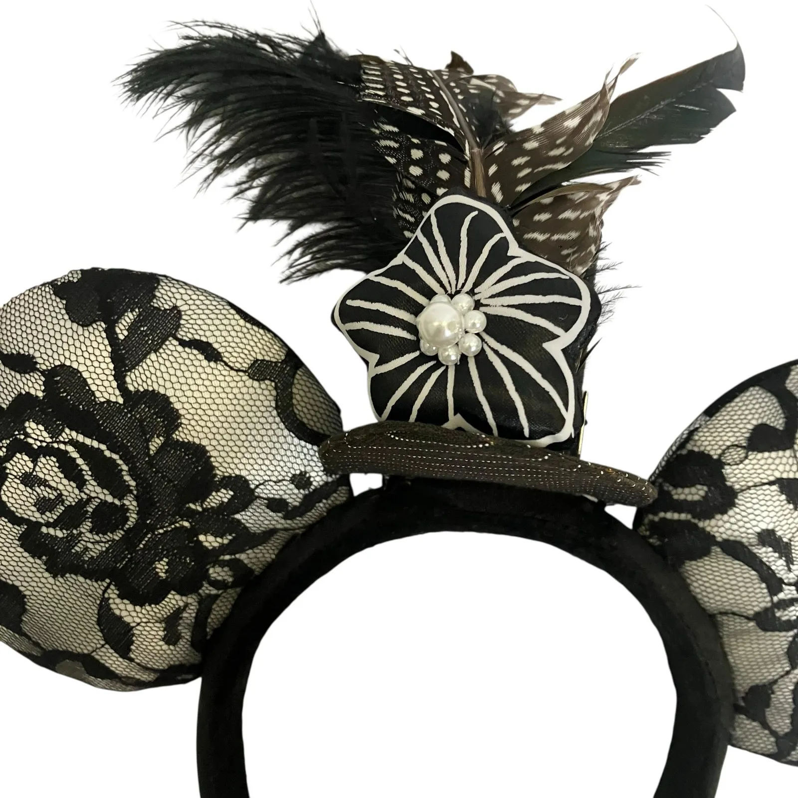Headband Disney Parks Limited Lace Minnie Mouse Ears Resort 2014 RARE - Image 2