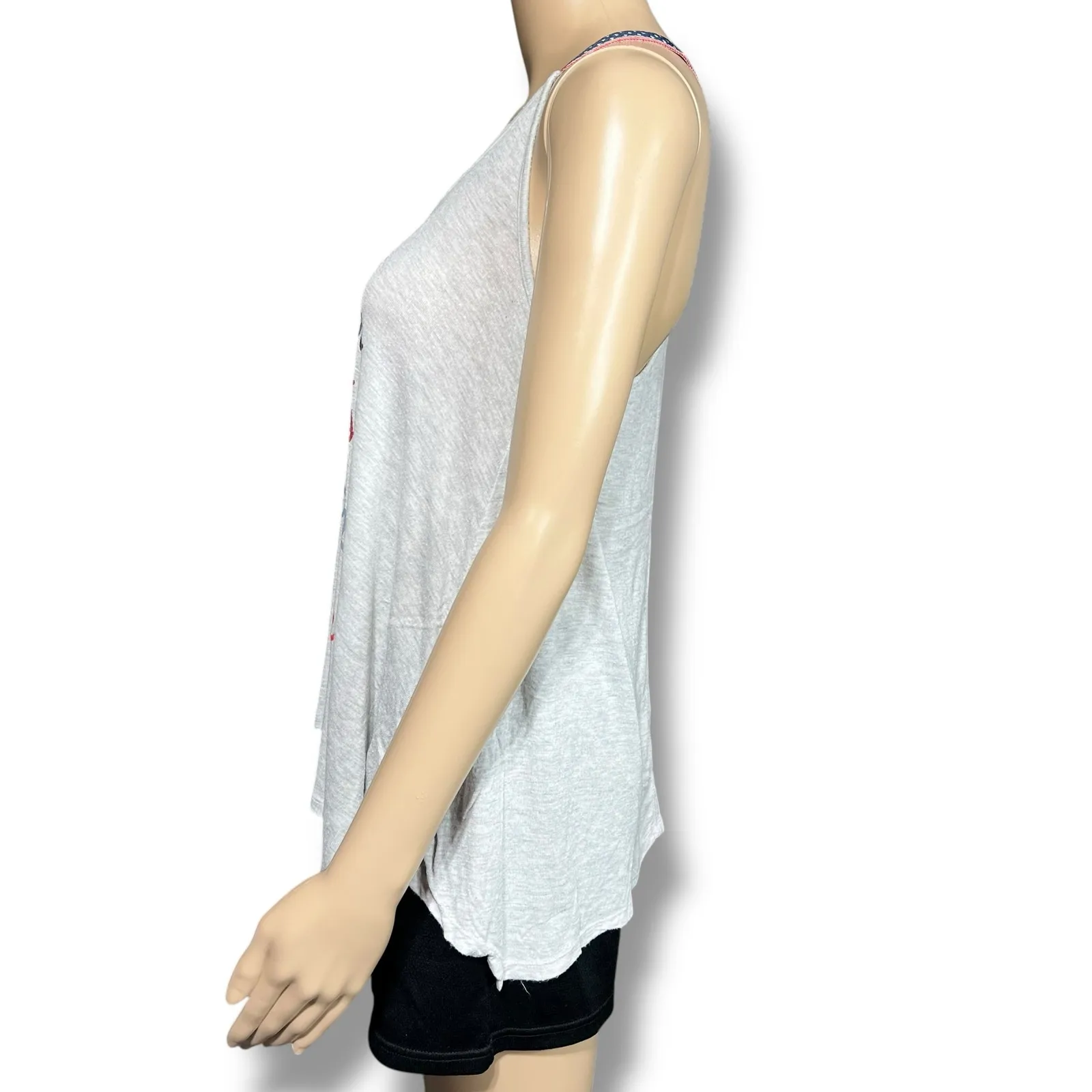 Eyeshadow Womens Tank Top Sparklers Sunsets Lemonade Good Times 4th of July Gray - Image 5