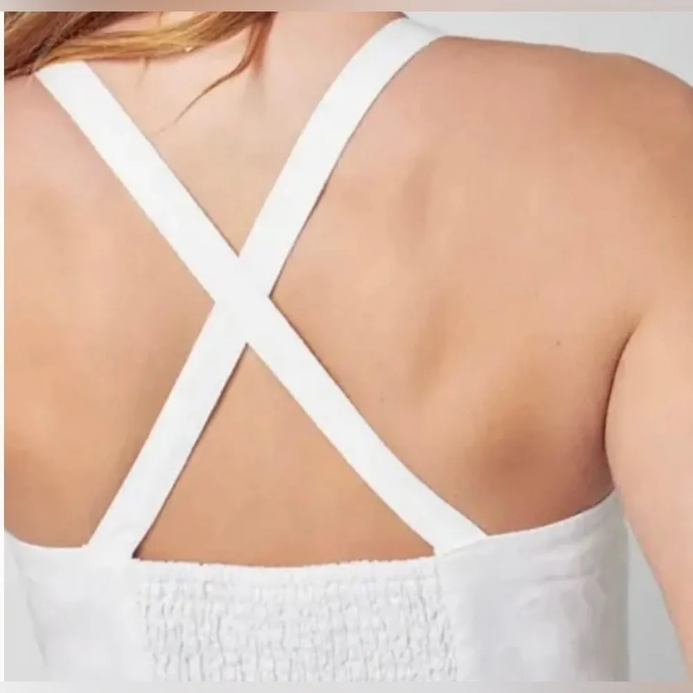 NWT Faherty 100% Linen Ozzy Jumpsuit in Oyster, Size Large - Image 4