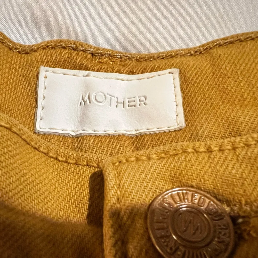 Mother high rise the tomcat ankle fray in HEY size 28 straight leg Orange - Image 16