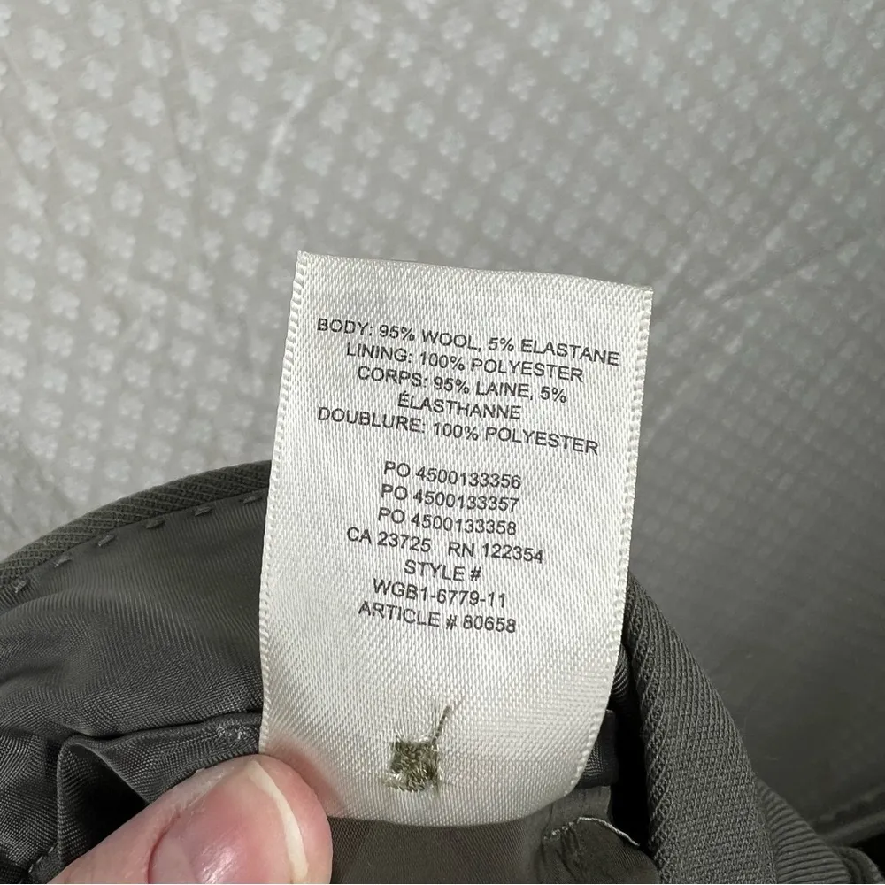 Aritzia Babaton Green Gray Wool Blend High Rise Taper Trouser Pants - Image 6