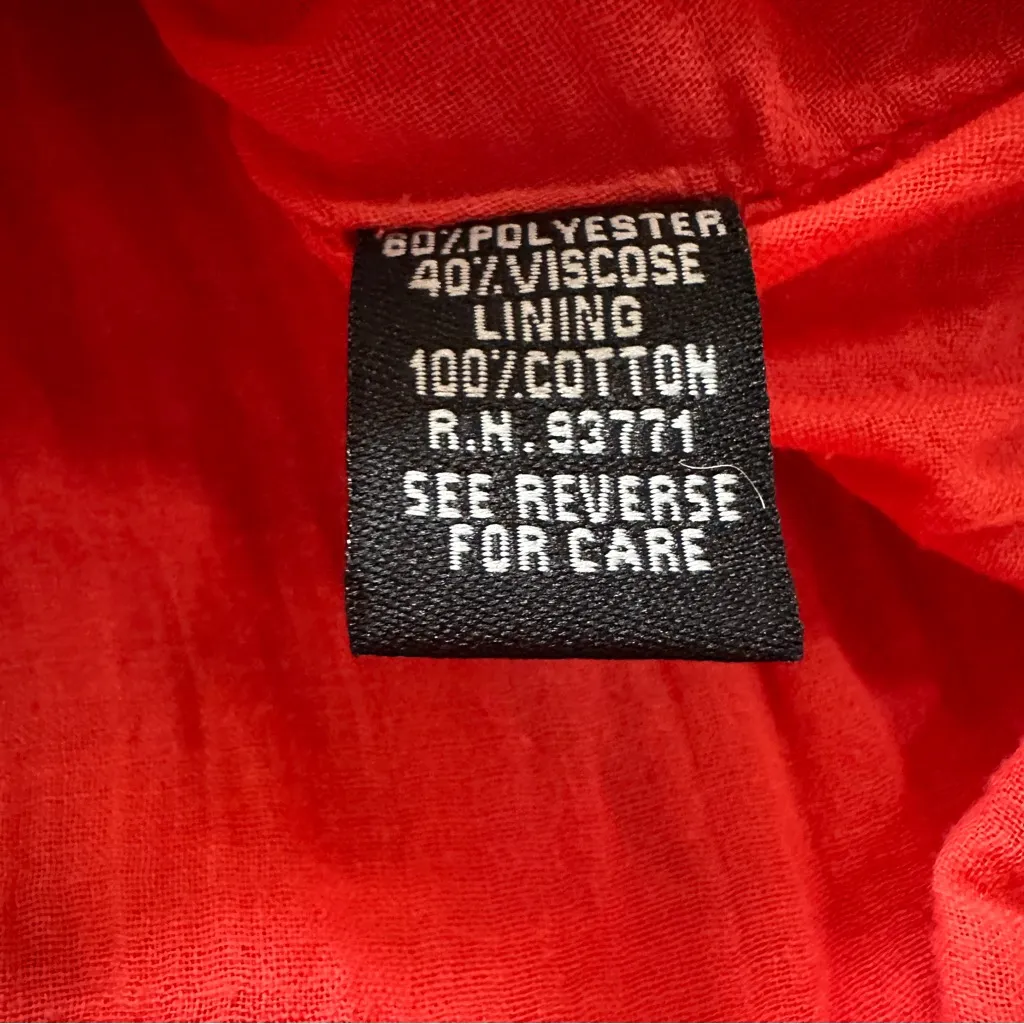 Kaktus Coral And Gold Boho Halter Dress Swim Cover Up Women’s Small Orange - Image 4