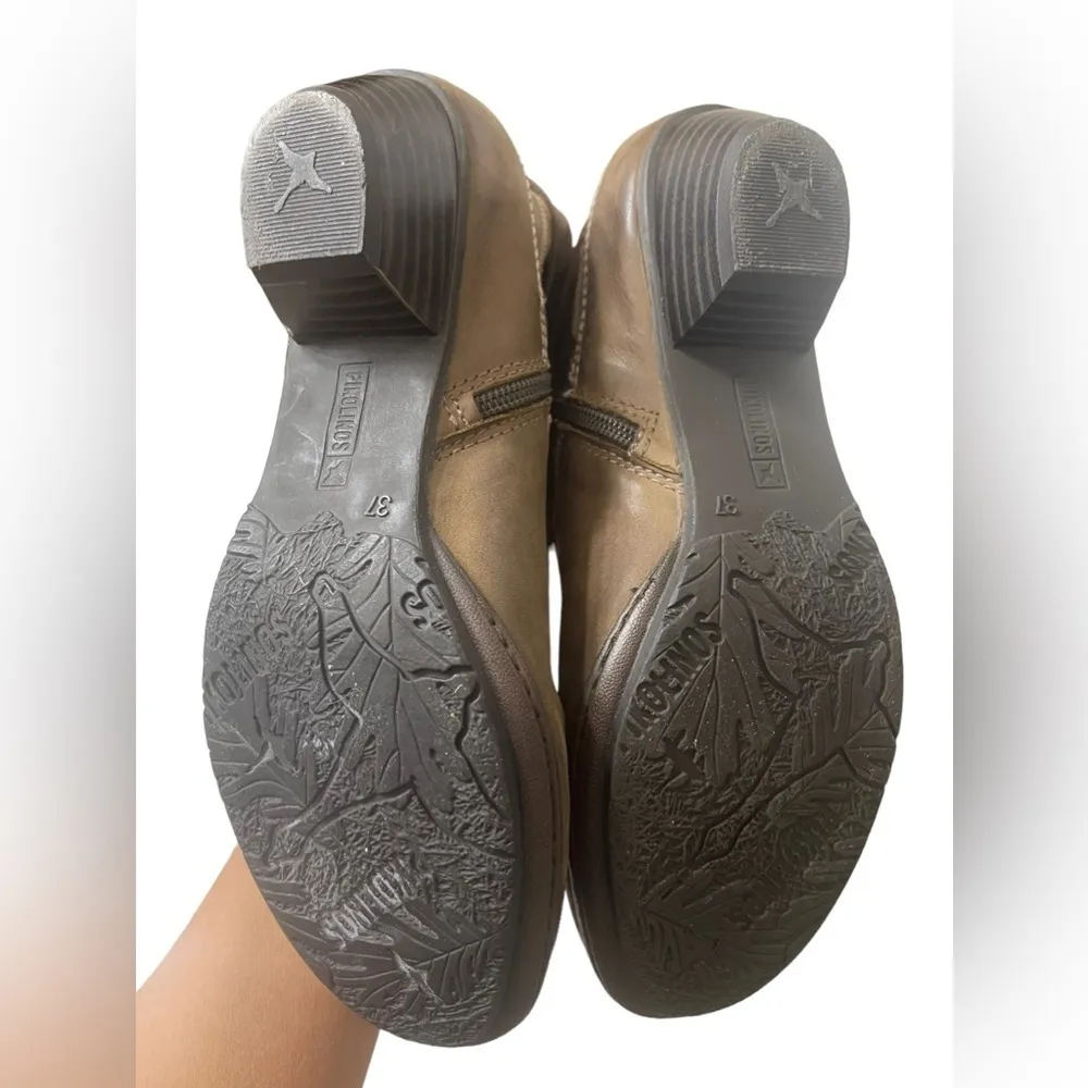 Pikolinos BROWN Knee High Boots  Zip Buckle Leather Riding Brujas 37 WOMEN, 6.5 - Image 5