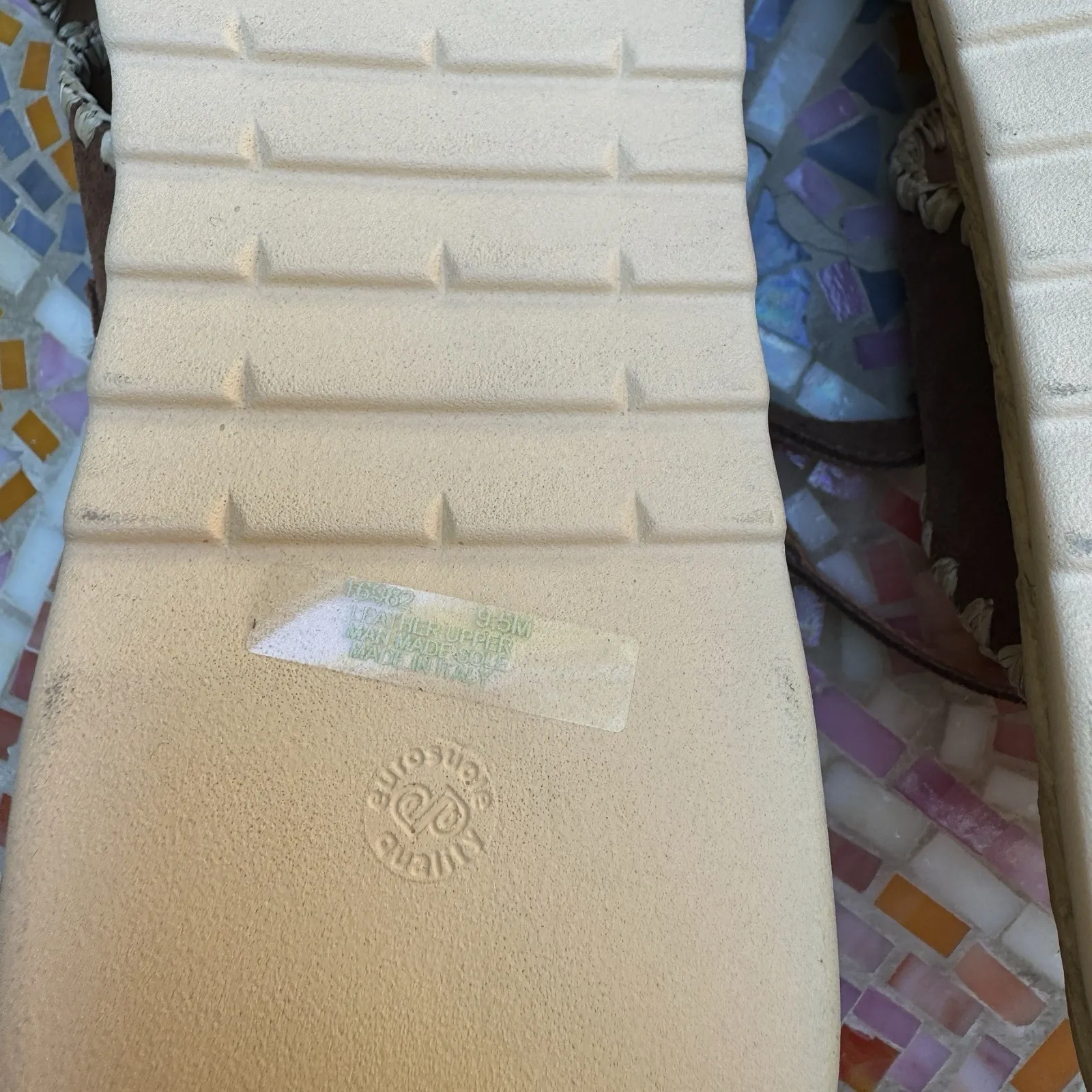 Fabio Maggenti‎ Italy Leather Platform Brown Sandals Espadrille Shoes Size 9.5 - Image 6