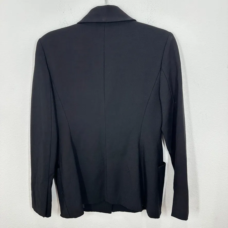 MM. La Fleur Black Wool Blend Blazer Jacket Size 8 Single Button Pockets - Image 8