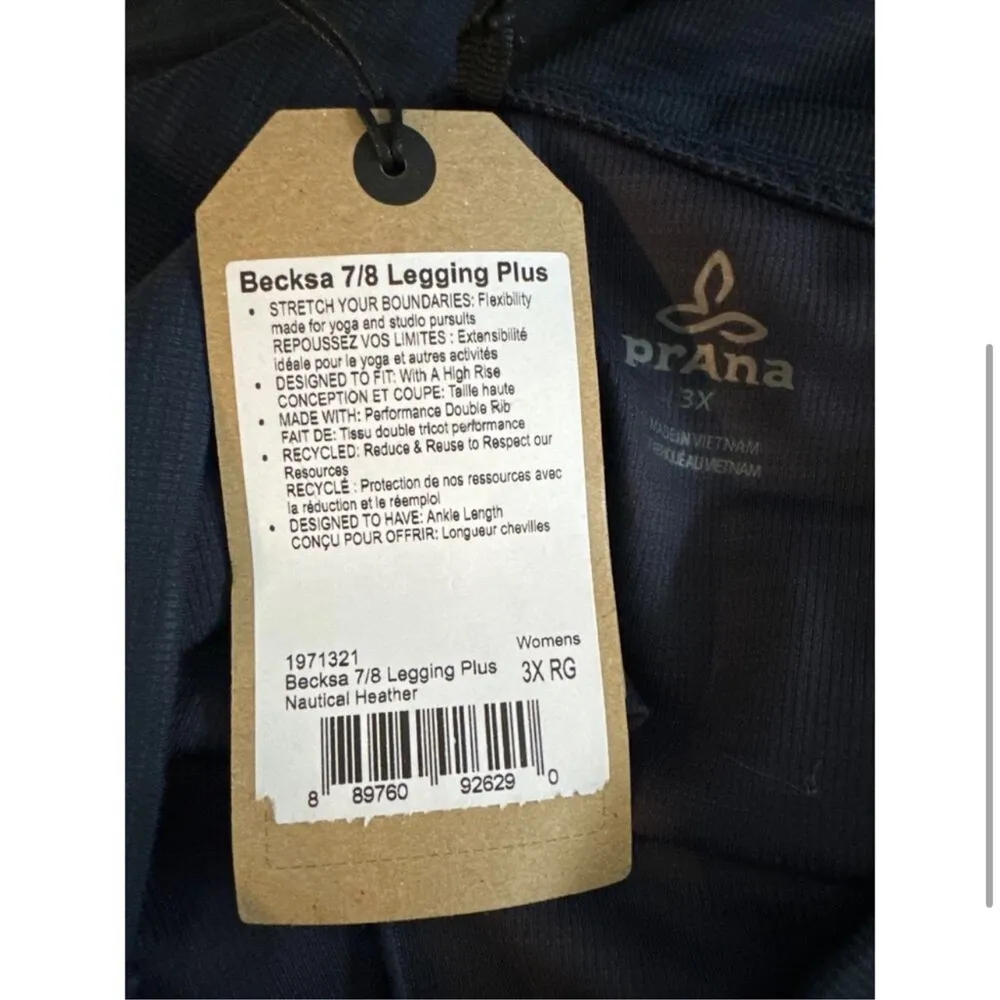 Prana NWT leggings blue pockets plus 3x becksa 7/8 - Image 4
