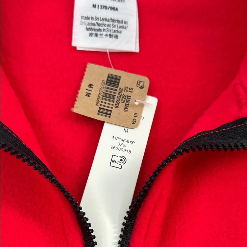 PINK Victoria's Secret Women's Bright Red Bomber Jacket - Image 4