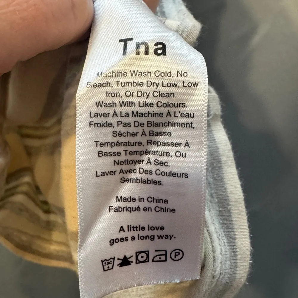 TNA striped tank size XS EUC! Green - Image 3