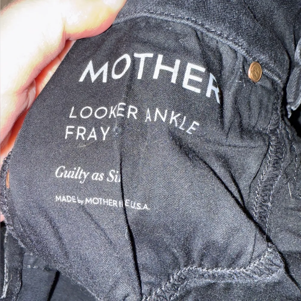 Mother Denim The Looker Ankle Fray Skinny Jeans in Guilty As Sin Sz 25 Gray Wash - Image 9