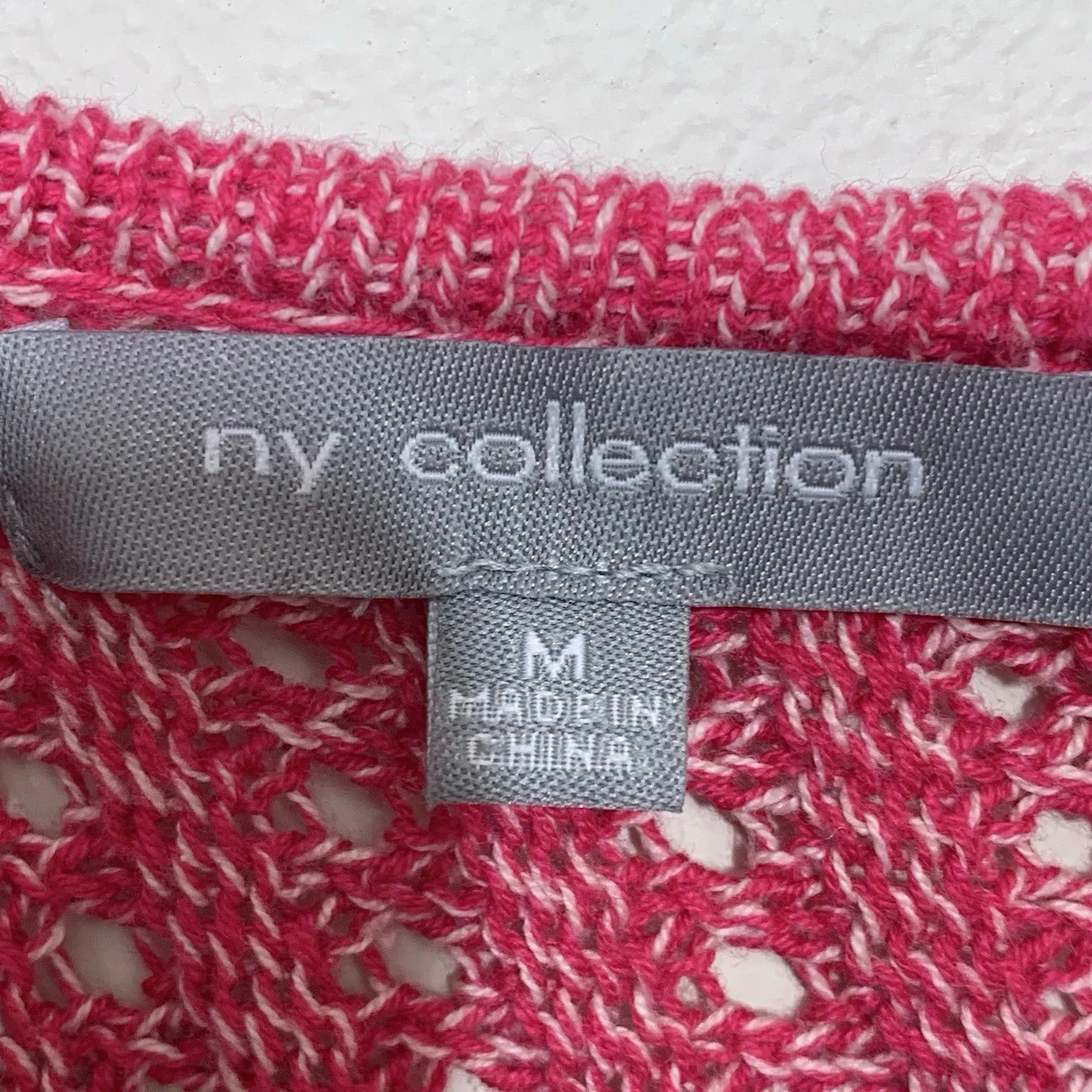 NY Collection Pink Fringe Sweater Pullover NWT 100% Cotton - Image 5