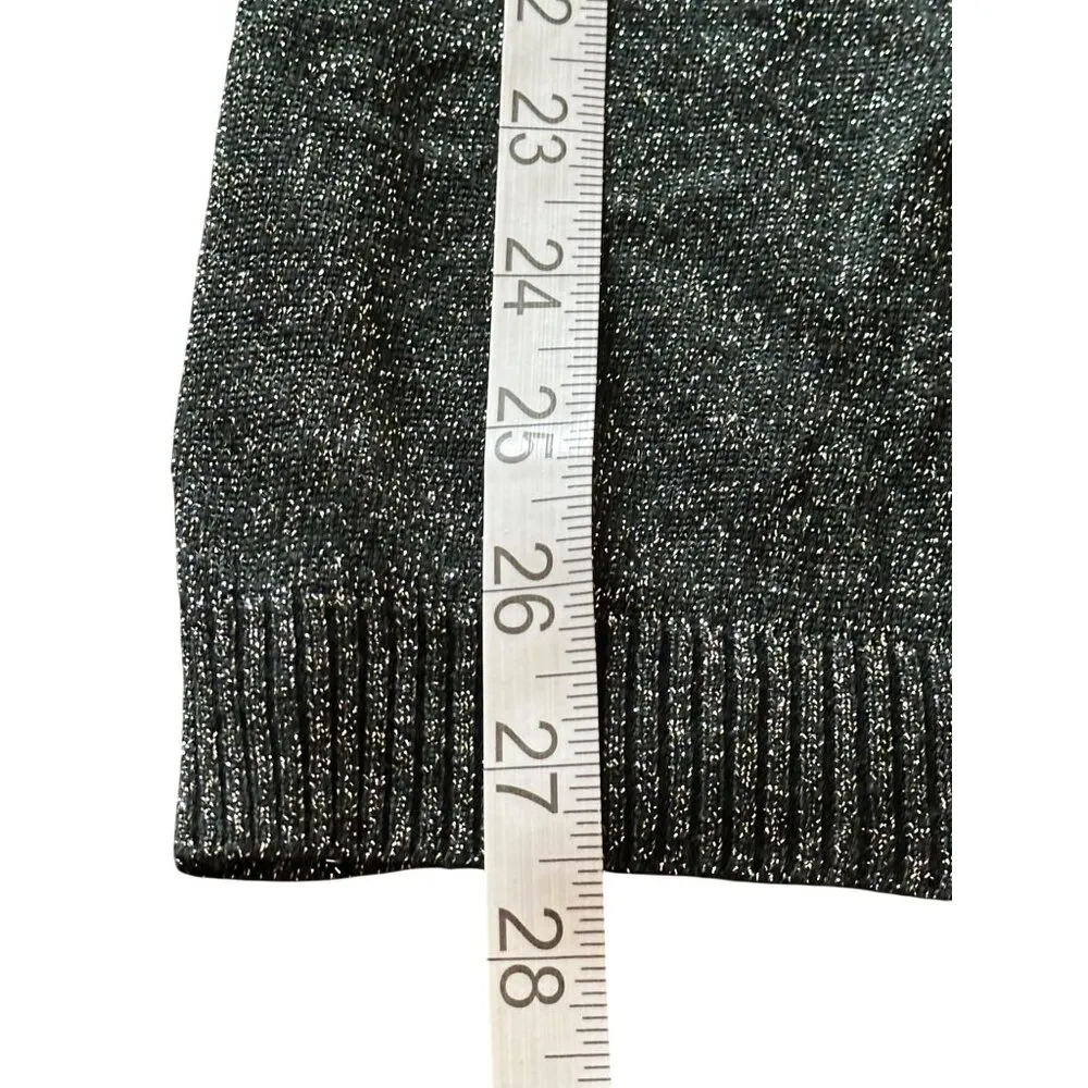 Metallic Sleeveless Knit Tunic Tank Top V - Image 5