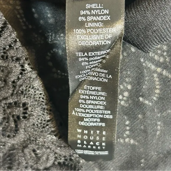 White House Black Market Black‎ Lace Reversible Long Sleeve Top Size S NWT - Image 8