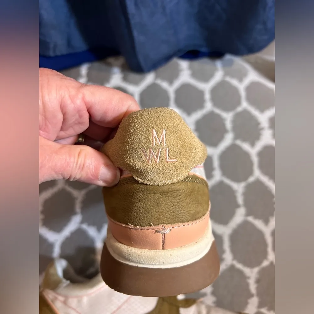 Madewell Brown Cream Peach Sneakers athletic athleisure colorful leather canvas - Image 4