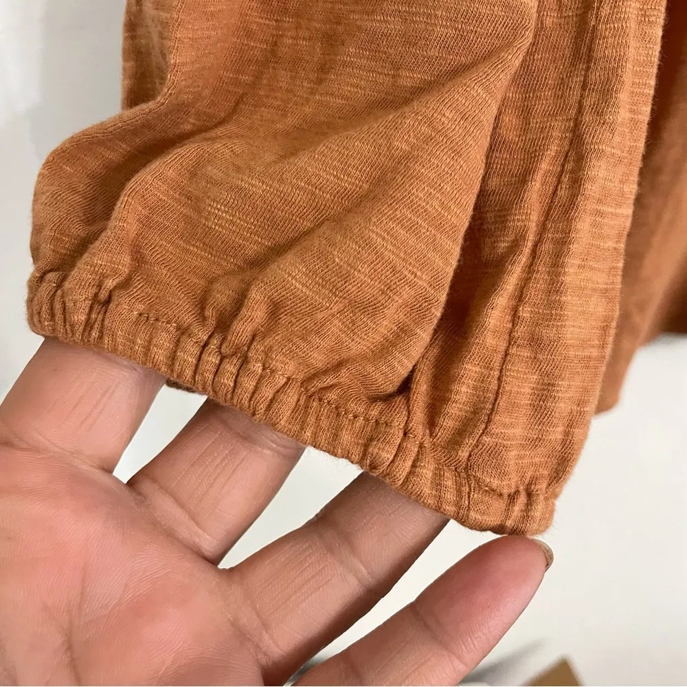 J Jill Womens Shirt Tunic Burnt Orange Embroidered Long Sleeve Size XL Tall - Image 7