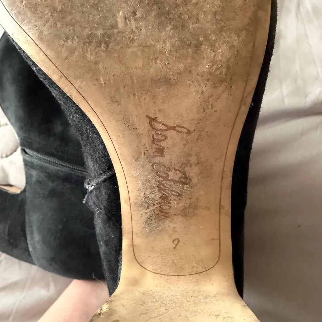 Sam Edelman  Black Suede Ankle Booties - Image 4