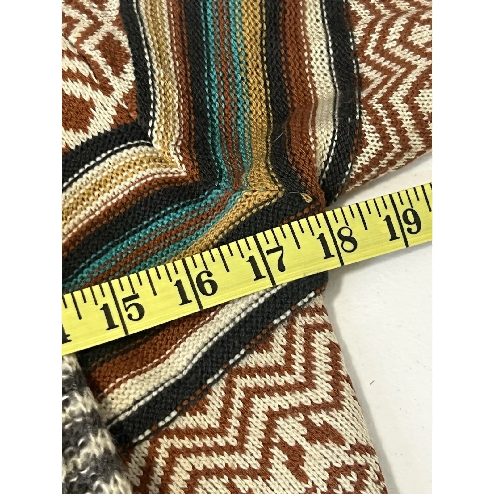 Belle Du Jour Women’s Southwestern Mixed Media Multi Color Cardigan Size XS Boho - Image 7