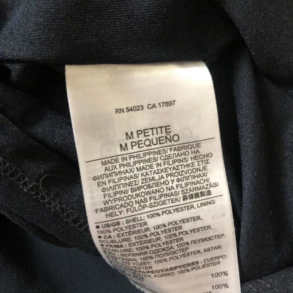 Banana Republic Petite Navy Blue High Neck Keyhole Flowy Tent Tank Blouse Top - Image 7