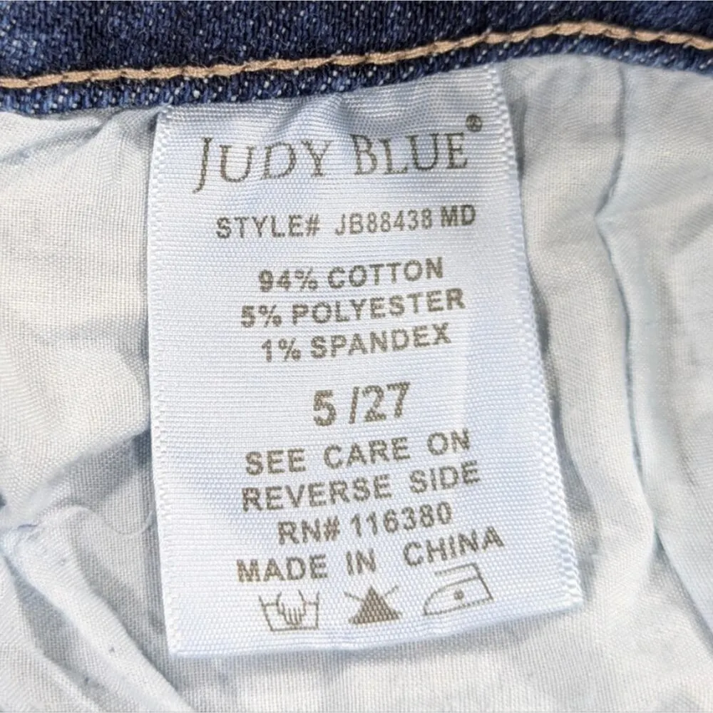 Distressed High Rise Straight Rainbow Stitch GUC Size 5/27 J1298 - Image 8