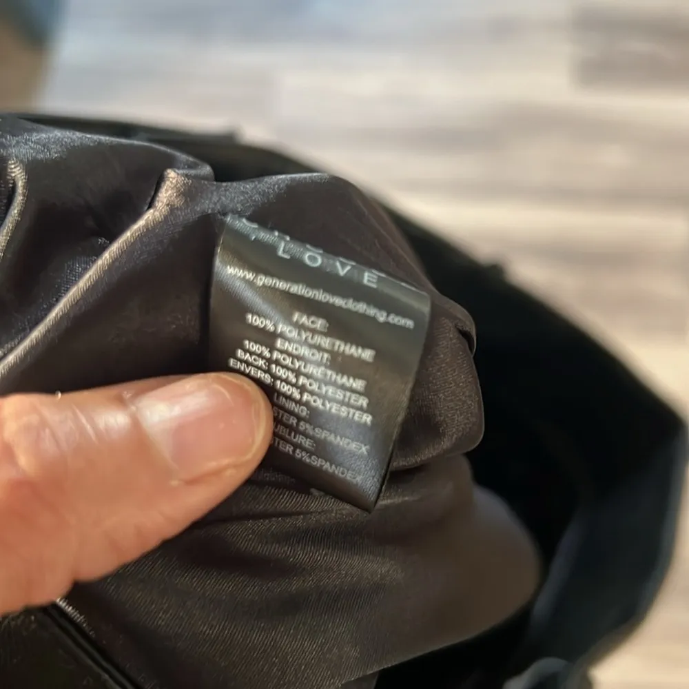 Generation Love Black High Rise Faux Leather Shorts 12 Casual Vegan Womens - Image 11