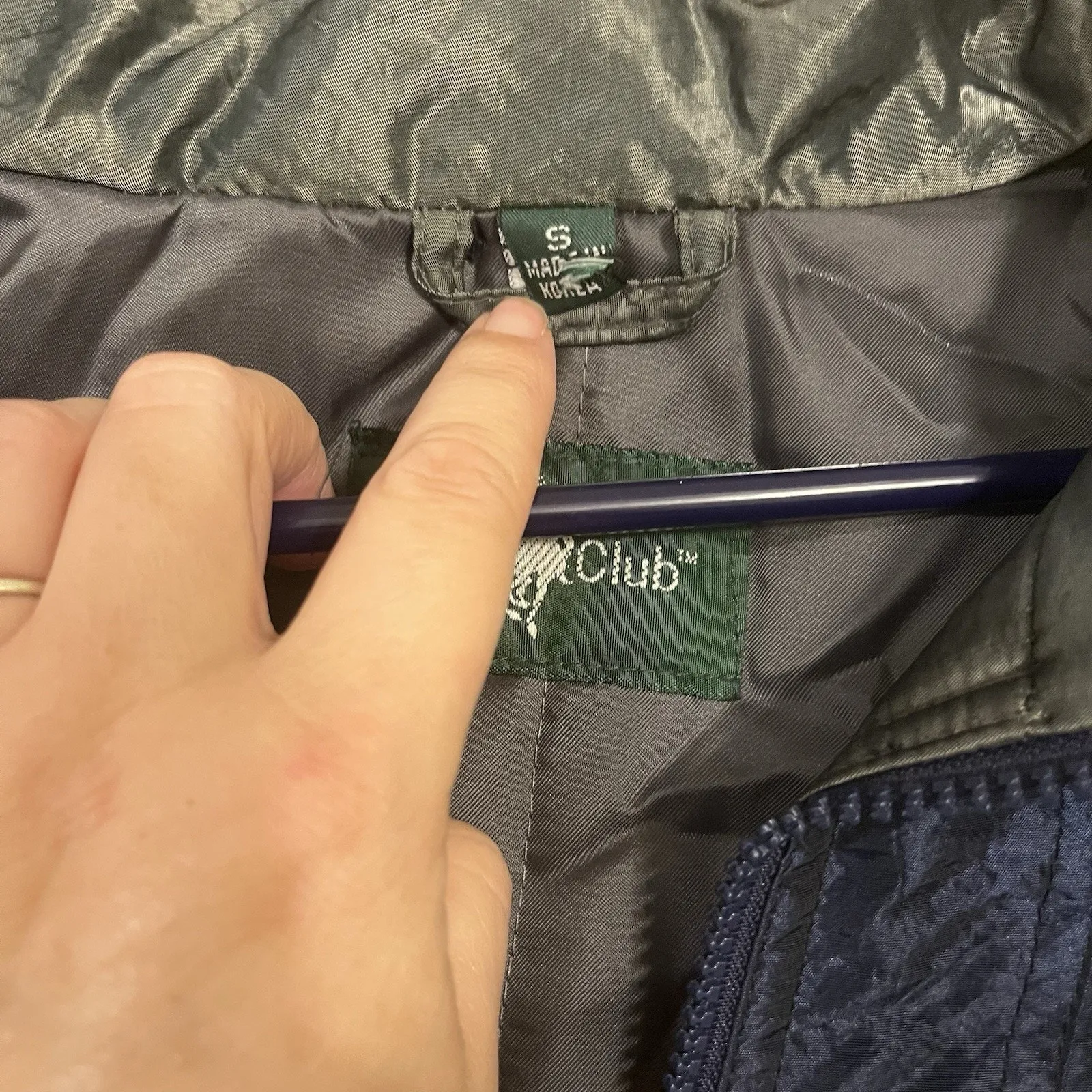 Vintage Hunt Club 90s Iridescent Blue Coat - Image 6