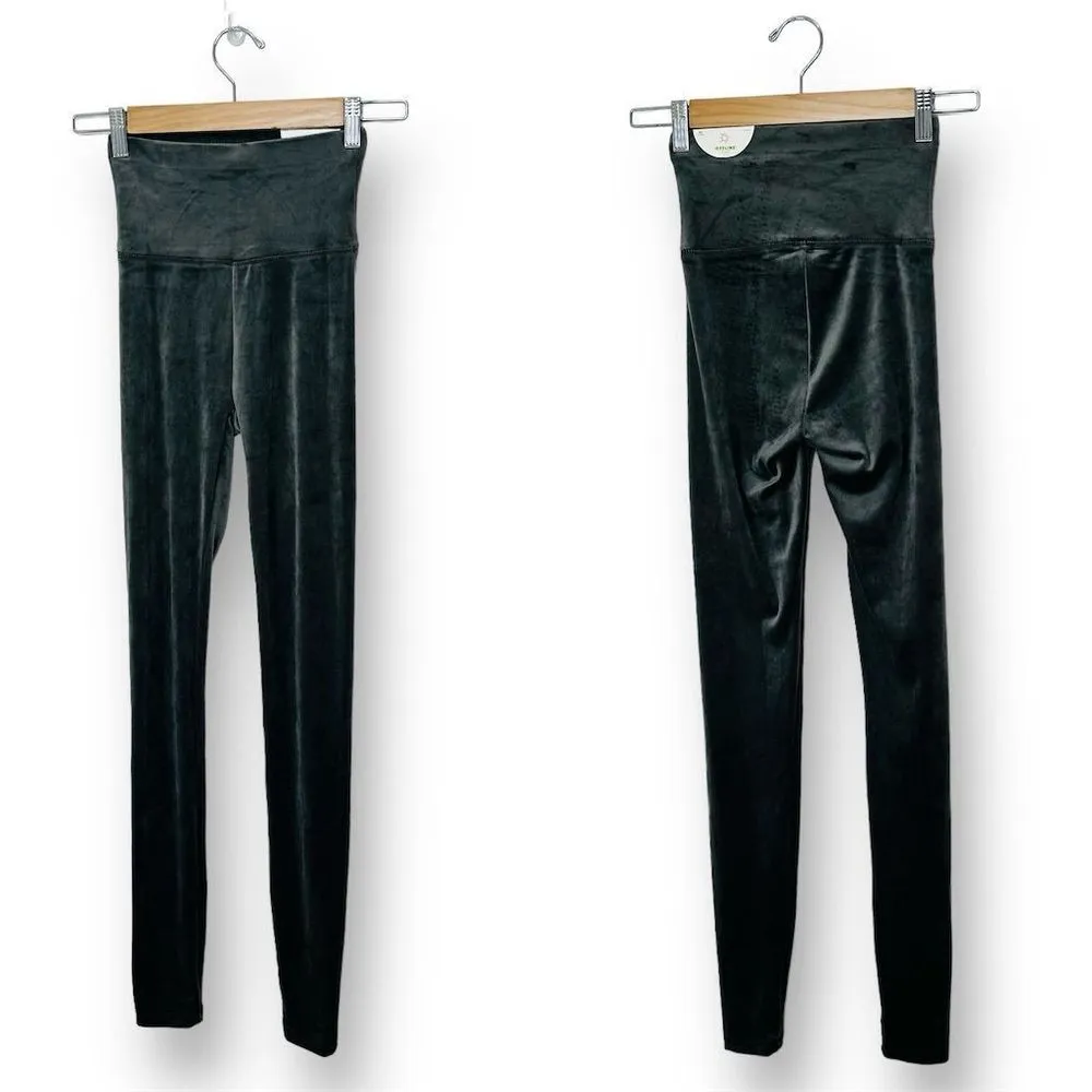 NWT Aerie Women's High-Rise Velvet Leggings Grey XS Yoga Casual‎ Wear - Image 2