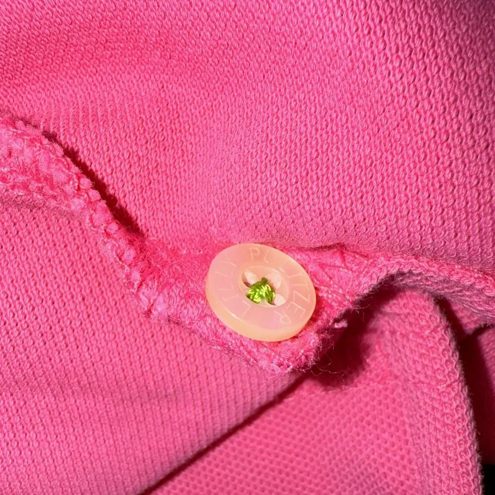 Lilly Pulitzer Preppy School Uniform Pink Pima Cotton Golf Polo Shirt Small - Image 13