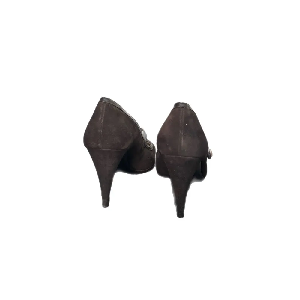 Coach T-Strap Heels Brown Suede size 10 - Image 4