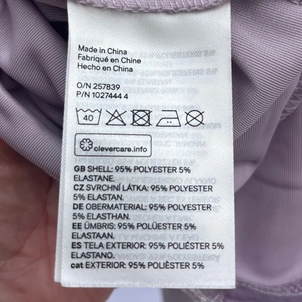 H&M Women’s Light Purple Mock Neck Velvet Velour Long Sleeve Stretch Dress Sz S - Image 5