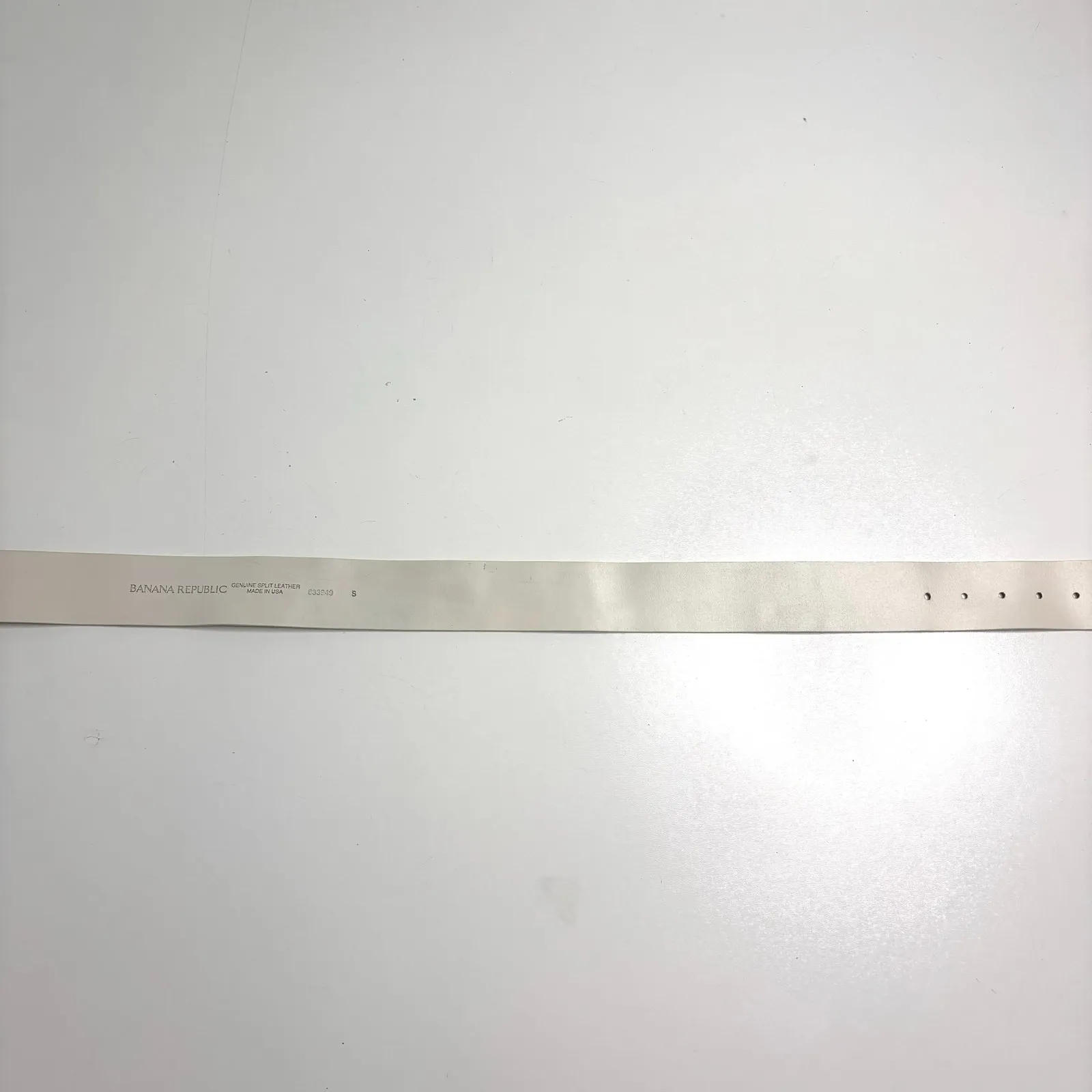 Banana Republic Wide Cream Leather Belt Gold Tone Buckle S - Image 4