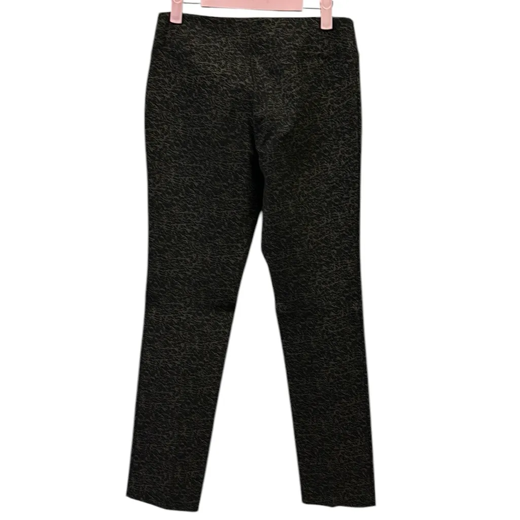 LG Lena Gabrielle Black Print Straight Leg Mid Rise Stretch Pants Leggings 4 - Image 12