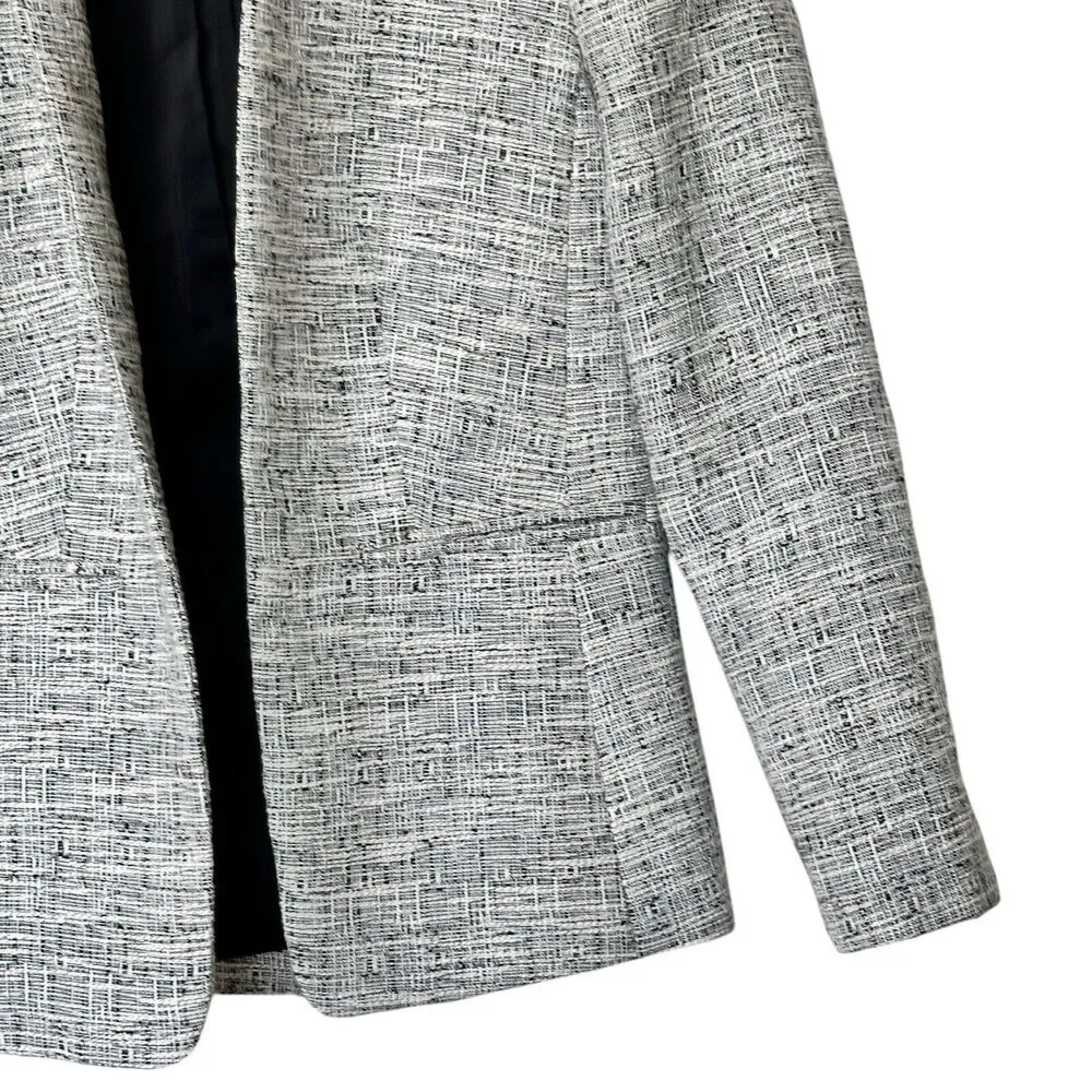 J. Crew Going-out blazer 00 in black-and-white tweed Career Open Front blazer - Image 6
