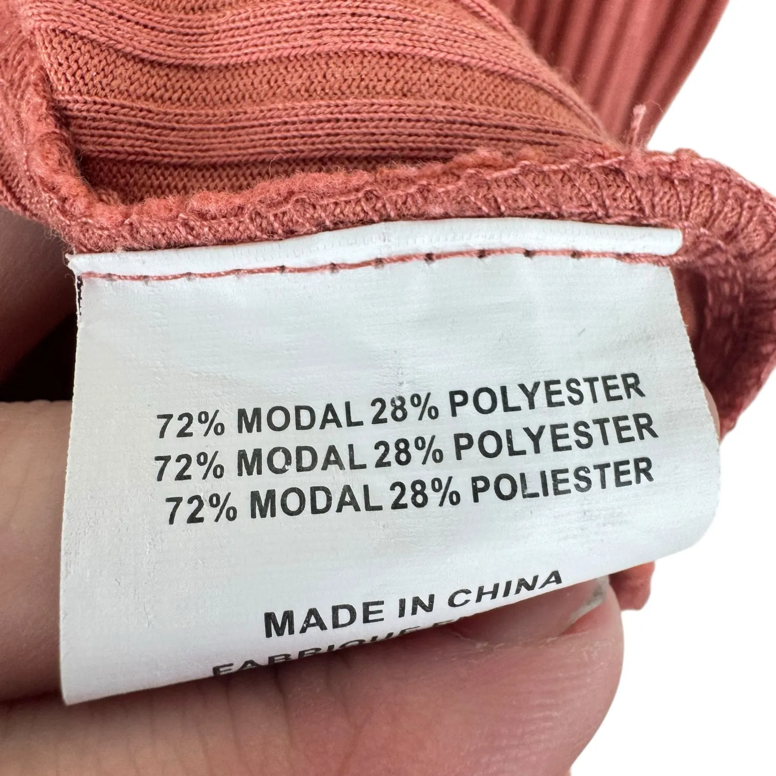 RVCA Pink Salmon Stretchy Ribbed Knit Scoop Neck Mini Bodycon Tank Dress Size M‎ - Image 6