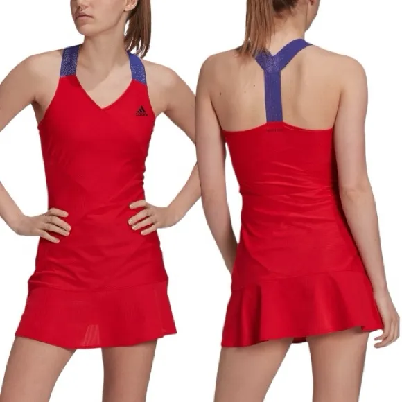 Adidas Primeblue AeroReady Y Back Tennis Dress Size XL Scarlet - Image 2