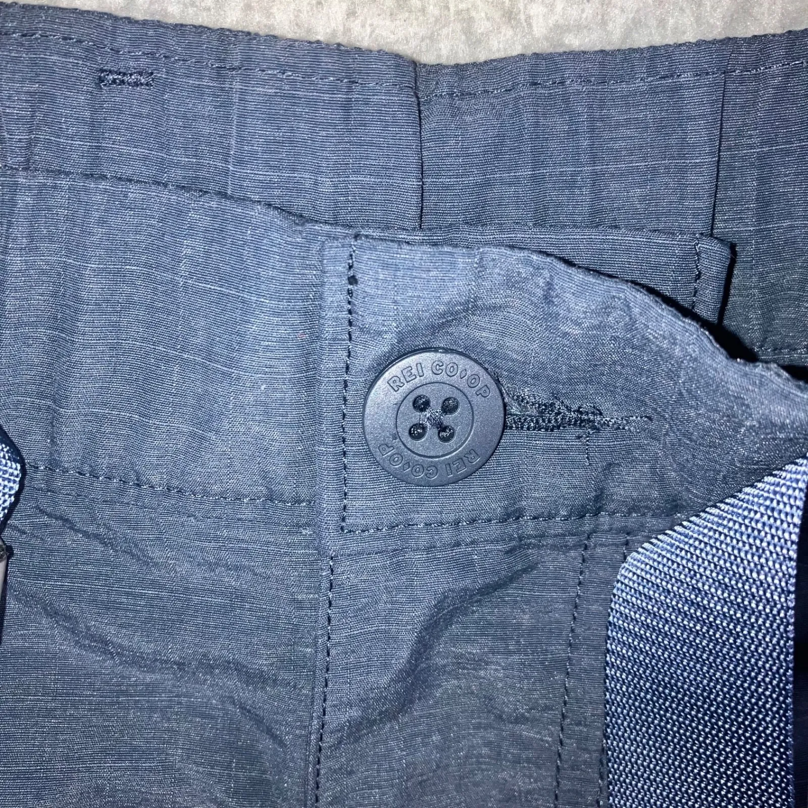 Rei Co-op Shorts Men Small‎ Amphib Nylon Belted Blue Outdoor Active Hiking - Image 7