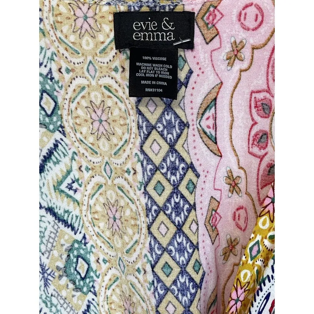 Evie And Emma Long Duster Cardigan Kimono Swimsuit Cover Up Boho Colorful‎ Size undefined - Image 6