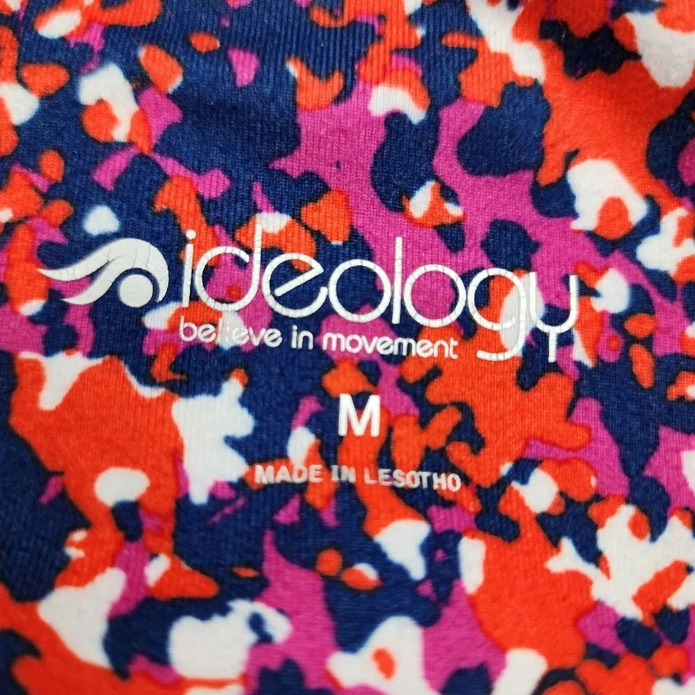 Ideology Compression Side-Pocket Cropped Leggings Multicolor Abstract Pattern M - Image 2