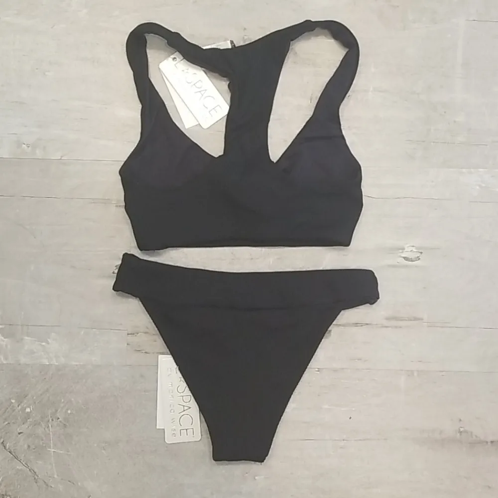 💕L*SPACE💕 Ribbed Bikini Tara Top + Veronica  Bottoms Black XS NWT - Image 16