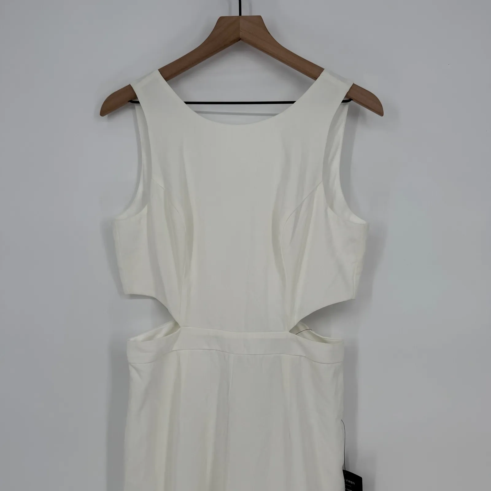 Lulus Moments To Remember White Sleeveless Wide-Leg Cutout Jumpsuit‎ Size M - Image 5
